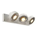 Wand- en plafondarmatuur KALU CW TRIPLE QPAR111 3-vlams, cardanisch draaien, met Lamphouder GU10 IP20, wit