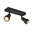 SLV Wall luminaire PURI 2 Ceiling luminaire, GU10, max. 2x50W, with Decoring, black