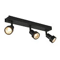 SLV Wall luminaire PURI 3 Ceiling luminaire, GU10, max. 3x50W, with Decoring, black