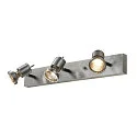 SLV Spot ASTO 3 GU10, aluminium geborsteld