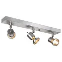 SLV Spot ASTO 3 GU10, aluminium geborsteld