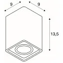 SLV Plafondarmatuur PLASTRA CL-1 GU10, wit