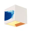 SLV Wandarmatuur PLASTRA CUBE hoekig G9, wit