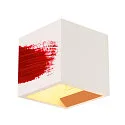 SLV Wandarmatuur PLASTRA CUBE hoekig G9, wit