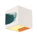 SLV Wandarmatuur PLASTRA CUBE hoekig G9, wit