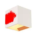 SLV Wandarmatuur PLASTRA CUBE hoekig G9, wit