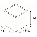 SLV Wandarmatuur PLASTRA CUBE hoekig G9, wit