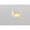 Inbouwarmatuur PLASTRA hoekig GU10, wit max. 35W