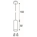 Pendelarmatuur ENOLA E27 IP20, wit dimbaar
