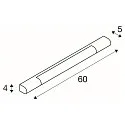 SLV Wandarmatuur TRUKKO 60 IP44, chroom, wit