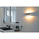 SLV Wandarmatuur ASSO LED 300 ovaal, aluminium geborsteld, wit