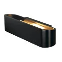 Wandarmatuur OSSA 300 up down, ovaal R7s IP20, zwart dimbaar