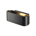 SLV Wandarmatuur OSSA 180 up down, ovaal R7s IP20, zwart dimbaar