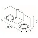 SLV Ceiling luminaire ALTRA DICE II silver grey/black