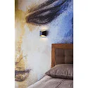 LED Wall luminaire CARISO 2, 7,6W, COB LED, 3000K, black/brass