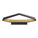 SLV Wandarmatuur CARISO WL-4 LED, messing, zwart dimbaar