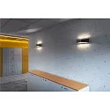 SLV Wandarmatuur CARISO WL-4 LED, messing, zwart dimbaar