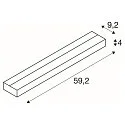 SLV Wandarmatuur SEDO 14 LED up down, hoekig, kort IP20, aluminium geborsteld 