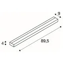 SLV Wandarmatuur SEDO LED 21 up down, hoekig, lang IP20, aluminium geborsteld, gesatineerd 