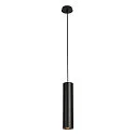 Pendelarmatuur ENOLA B PD-1 down, cilindrisch GU10 IP20, zwart dimbaar