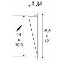 SLV Inbouwarmatuur DOWNUNDER PUR 120x155 hoekig, wit 5,2W 380lm 3000K CRI 80