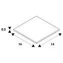 SLV Inbouwframe DOWNUNDER PUR 80x80 hoekig, aluminium