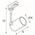 SLV 3-fase spot BIMA 1 GU10 incl. 3-fase adapter GU10, zwart