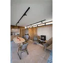 3-fase spot KALU TRACK LED PHASE incl. 3-Fase Adapter, incl. Netvoeding, cardanisch draaien IP20, zwart dimbaar