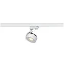 SLV 3-fase spot KALU TRACK LED PHASE incl. 3-Fase Adapter, incl. Netvoeding, cardanisch draaien IP20, wit dimbaar