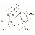 3-fase spot AVO incl. 3-fase adapter GU10, zwart