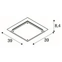 SLV Wall-/Ceiling luminaire GLASSA E27 Glass satinated