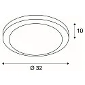 SLV Wall-/Ceiling luminaire MELAN Glass satinated