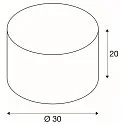 SLV Lampenkap FENDA Ø 30CM plat, cilindrisch, wit