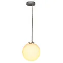 Pendelarmatuur ROTOBALL 25 E27, zilvergrijs, wit