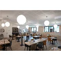 SLV Pendant luminaire ROTOBALL E27, silver-grey, whiteer Kunststoff, E27