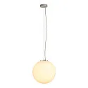 Pendelarmatuur ROTOBALL 40 E27, zilvergrijs, wit