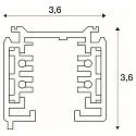 SLV 3-fase opbouwrail S-TRACK ON/OFF 2M schakelbaar, zwart