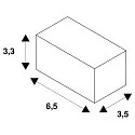 SLV 3-fase feeder S-TRACK ON/OFF opbouwversie, aarde links, schakelbaar, zwart