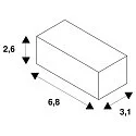 SLV 3-fase isolerende connector S-TRACK geïsoleerd, opbouwversie, universeel, zwart