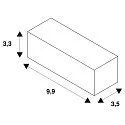 SLV 3-fase lengteconnector S-TRACK ON/OFF opbouwversie, met voedermogelijkheid, schakelbaar, zwart