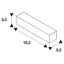 SLV 3-fase flex connector S-TRACK ON/OFF opbouwversie, instelbaar, schakelbaar, zwart