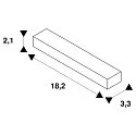 SLV 3-fase stootlasverbinder S-TRACK stijf, mechanisch, opbouwversie, universeel, zwart