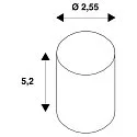 SLV 3-fase adapter S-TRACK geïsoleerd, met haak, mechanisch, universeel, zwart