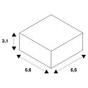 SLV 3-fase adapter S-TRACK 1-voudig, mechanisch, opbouwversie, universeel, zwart