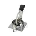 SLV PIREQ QPAR51 SQUARE DOWNLIGHT, square, max. 50W, incl. clip springs, brushed alu