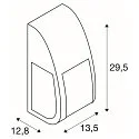 SLV Wandarmatuur voor buitenshuis KERAS ELT E27 IP54, antraciet