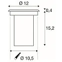 Vloerinbouwarmatuur SOLASTO rond GU10 IP67, rvs