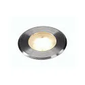 Vloerinbouwarmatuur DASAR® FLAT 80 rond, stijf, toegankelijk IP65 / IP67, rvs geborsteld 