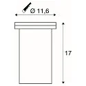 SLV Vloerinbouwarmatuur DASAR EXACT GU10 rond GU10 IP67, rvs, zwart