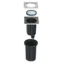 SLV Vloerinbouwarmatuur DASAR EXACT GU10 hoekig GU10 IP67, rvs, zwart